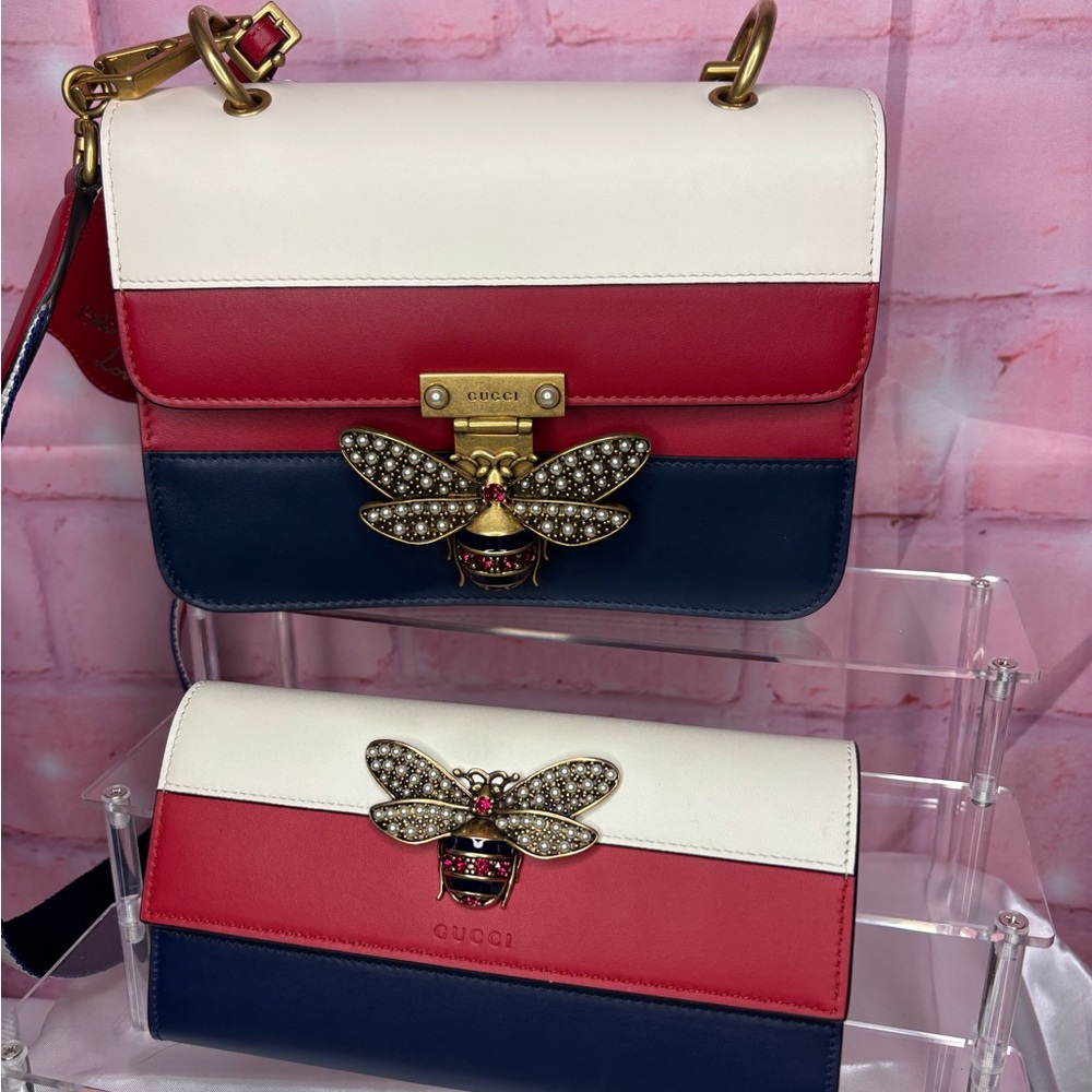 Authentic Gucci Queen Margaret Shoulder bag and Matching Wallet